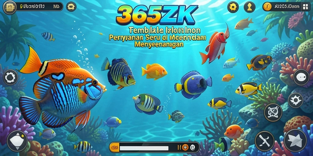Tampilan gameplay 365ZK yang menarik dalam menembak ikan.