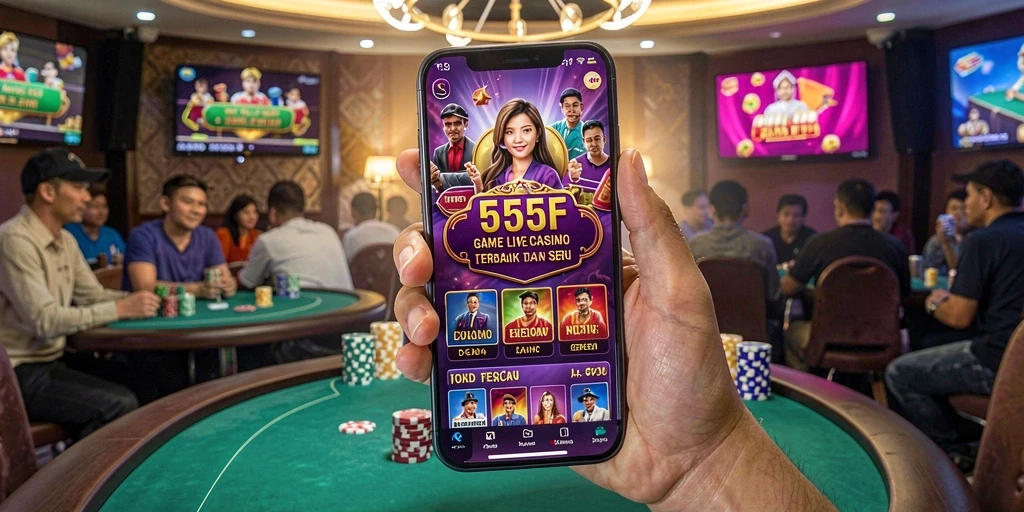 Tampilan gameplay Live Casino yang menarik di 555F.