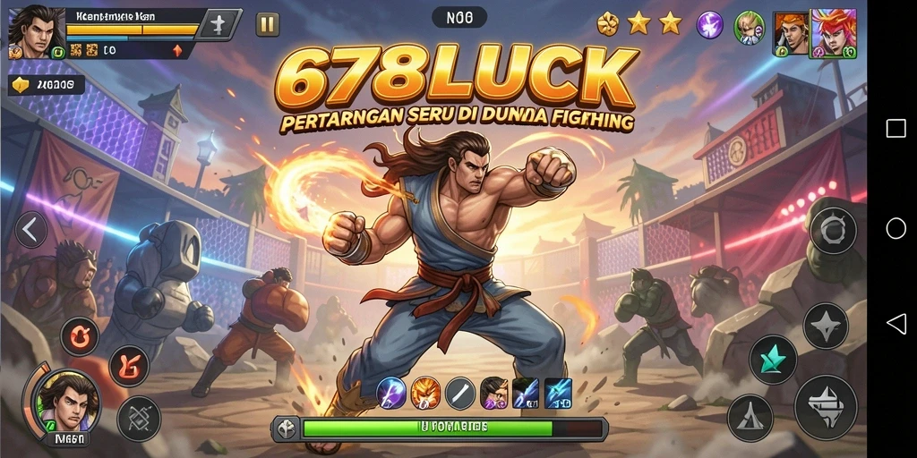 Tampilan gameplay Fighting yang intens di 678LUCK.