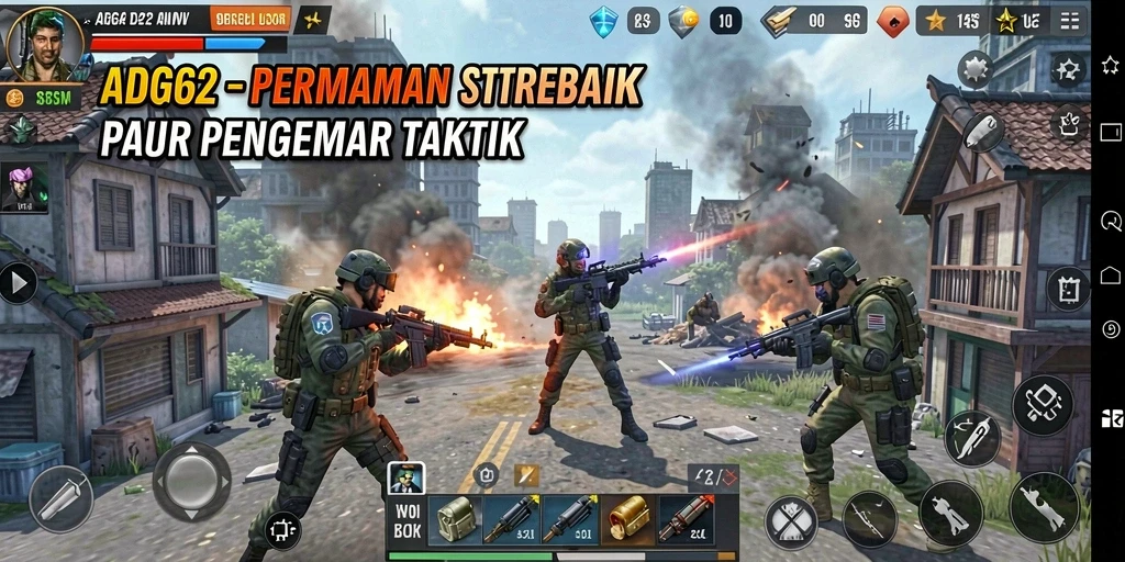 Tampilan gameplay ADG62 menunjukkan taktik yang mendebarkan dan strategi yang kompleks.
