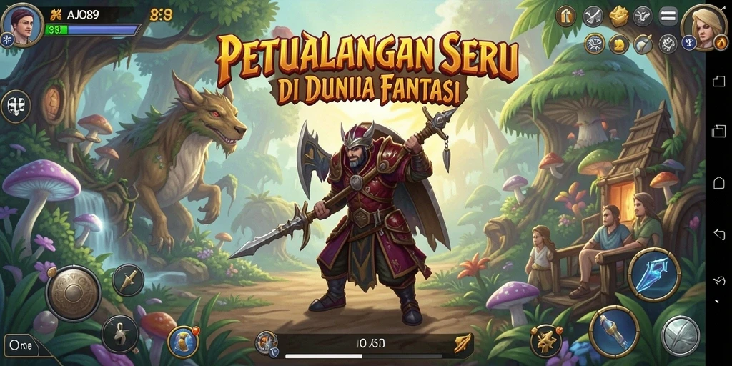 Tampilan gameplay AJO89 menampilkan eksplorasi dunia petualangan yang memukau.