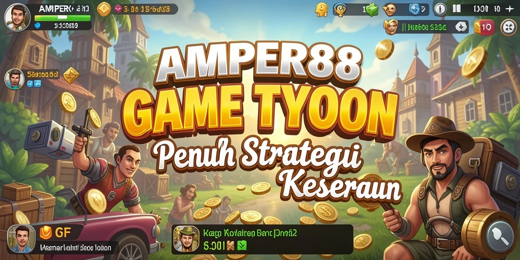 Tampilan gameplay AMPER88 yang menampilkan manajemen bisnis Tycoon.