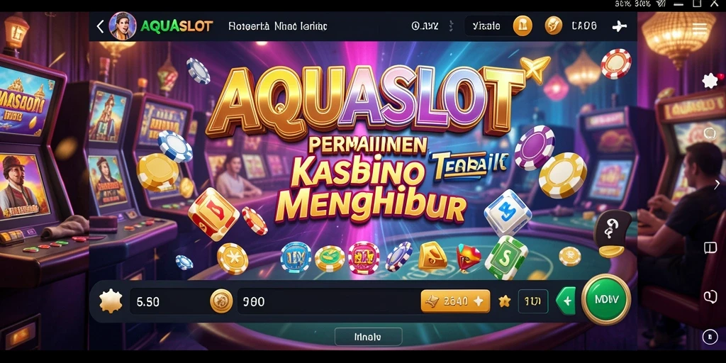 Tampilan gameplay AQUASLOT yang menarik dan menghibur.