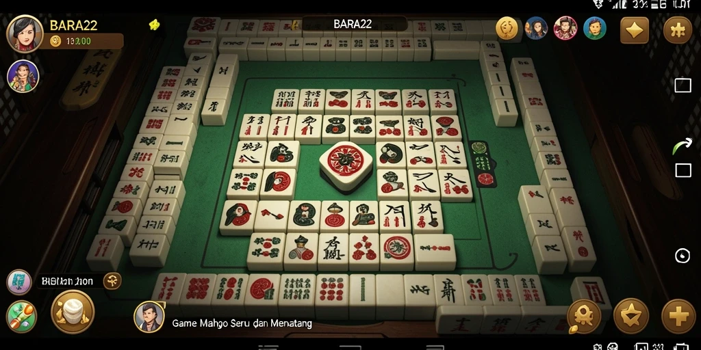 Gameplay menantang BARA22 dengan tampilan ubin Mahjong yang menarik.