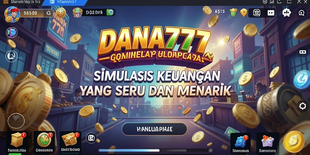 Tampilan gameplay DANA777 dengan simulasi keuangan yang menarik.