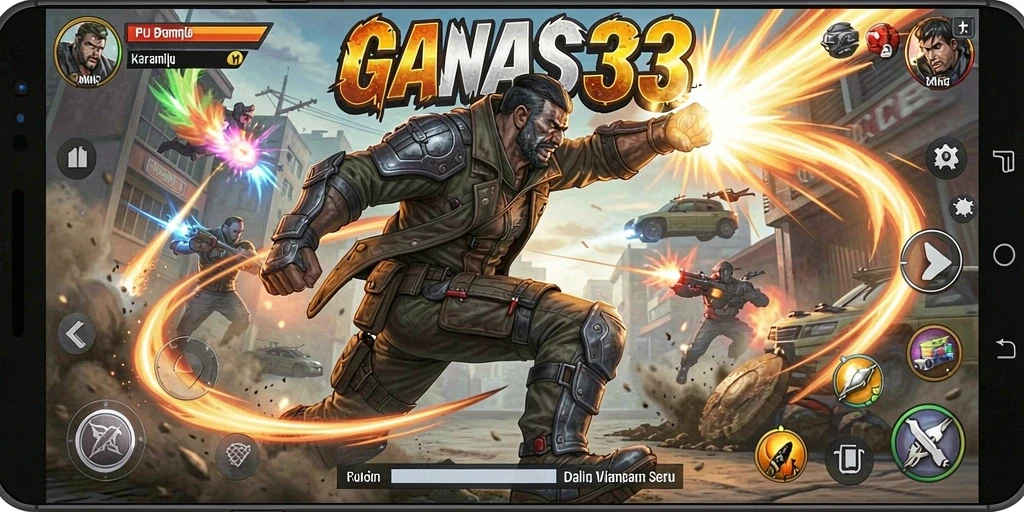 Tampilan aksi seru di <strong>GANAS33</strong>, menunjukkan pertarungan yang intens.