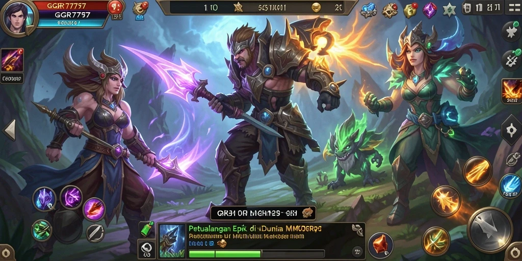Tampilan gameplay menakjubkan GGR7777 dalam dunia MMORPG.