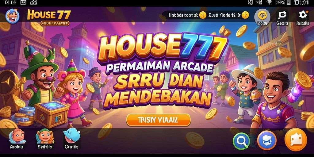 Screenshot utama HOUSE777 menampilkan gameplay yang mendebarkan dan seru.