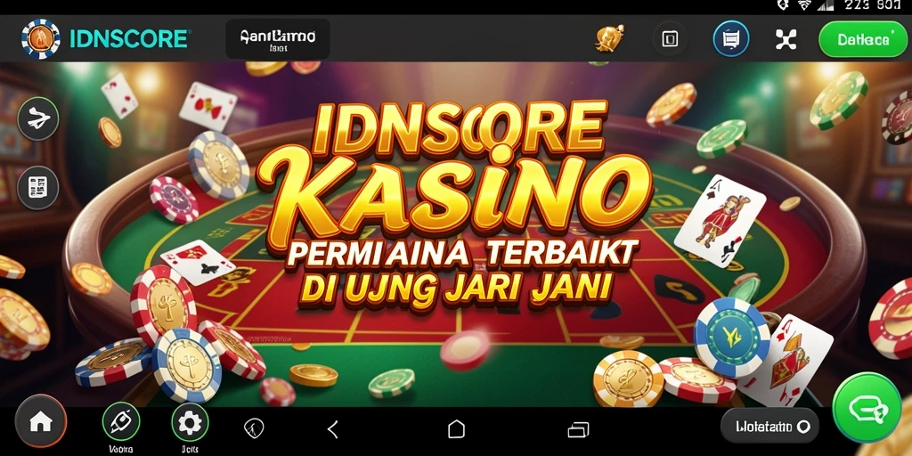 Tampilan gameplay menarik dari IDNSCORE yang membawa suasana kasino ke rumah Anda.