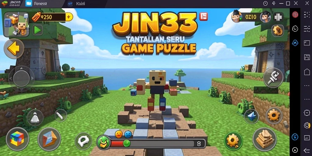 Tampilan gameplay seru dari JIN33, penuh teka-teki menantang.