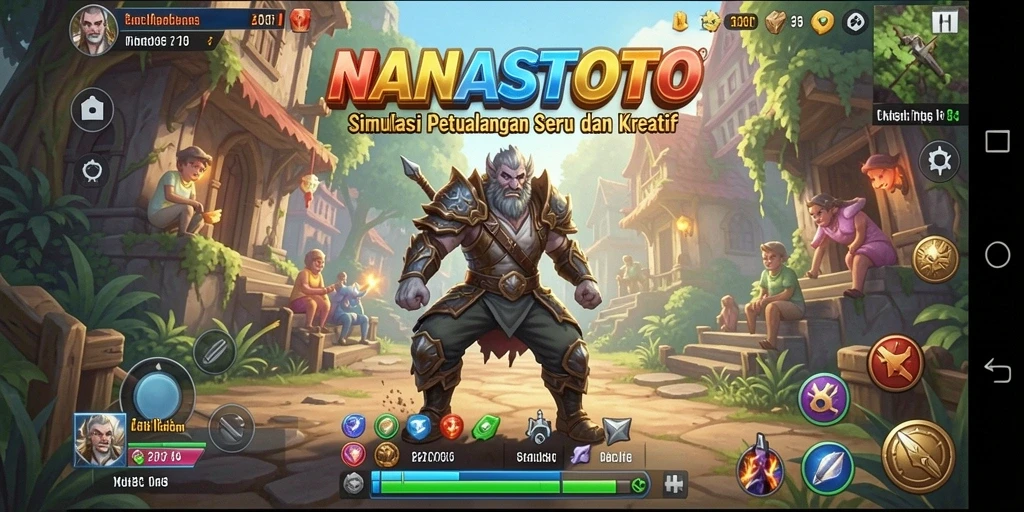 Gameplay seru dalam NANASTOTO yang menampilkan interaksi kreatif.