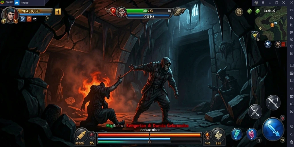 Screenshot OPALTOGEL menampilkan atmosfer menyeramkan dalam gameplay.