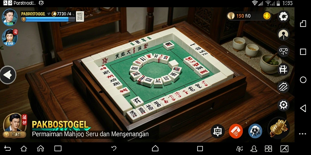 Screenshot utama PAKBOSTOGEL menampilkan gameplay Mahjong yang menarik.