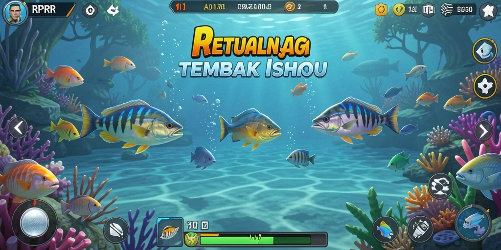 Tampilan gameplay menembak ikan yang seru dan menarik.