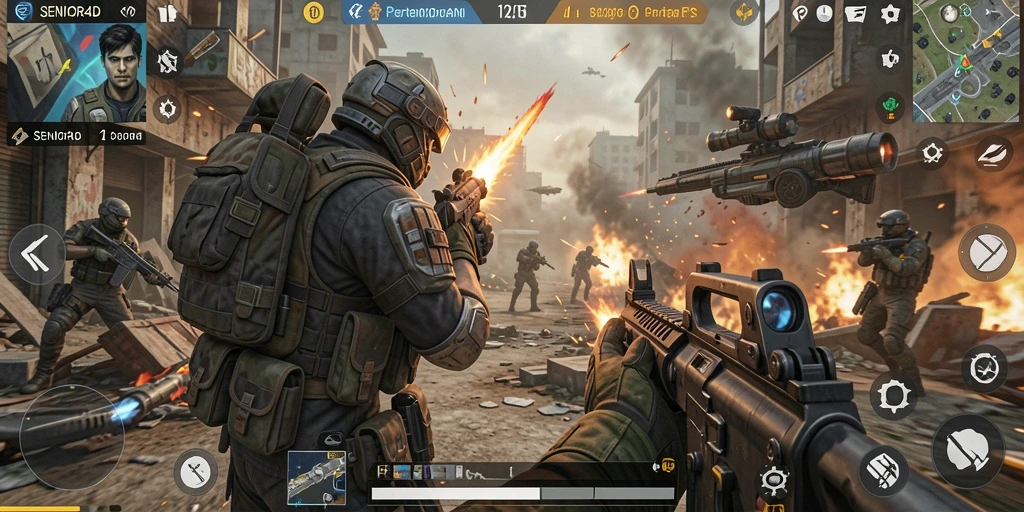 Tampilan aksi seru dalam gameplay SENIOR4D.