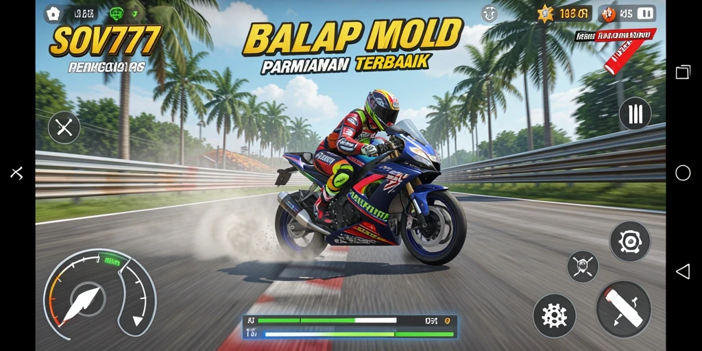 Tampilan permainan balap motor yang mendebarkan di SOV777.