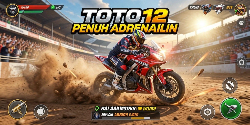 Gameplay mendebarkan TOTO12 dengan kecepatan tinggi dan aksi balapan.