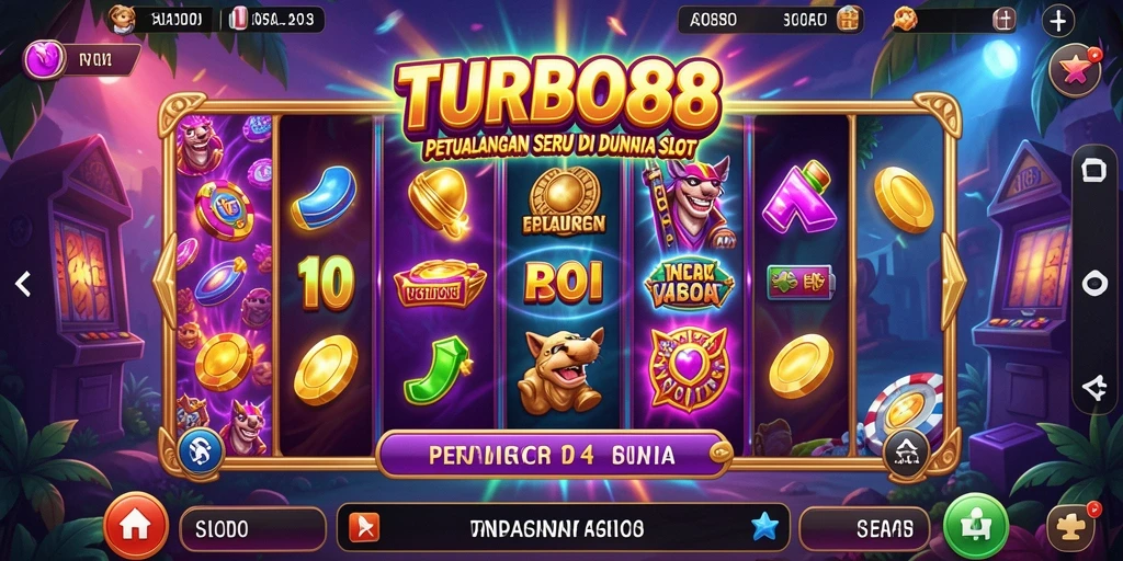 Tampilan gameplay TURBO88 yang seru dan menarik saat bermain slot.