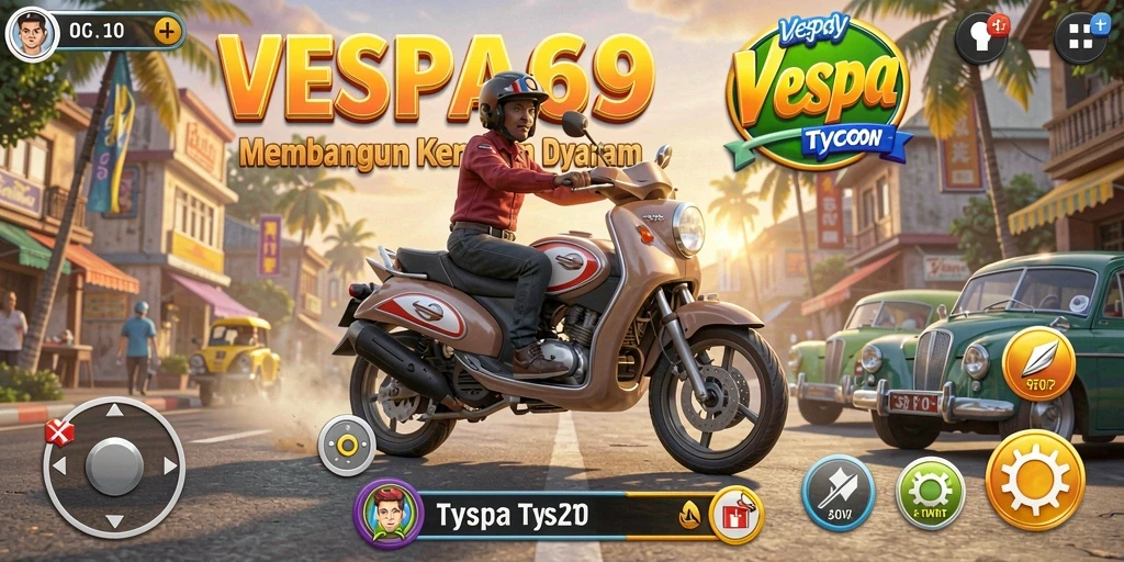 Screenshot VESPA69 menampilkan aksi gameplay Tycoon yang seru.