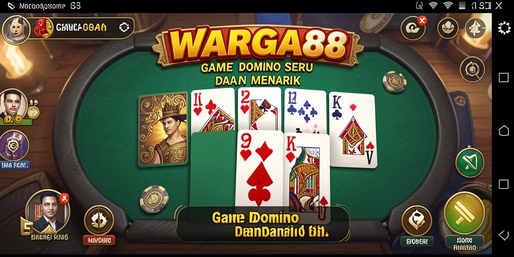 Tampilan menarik dari permainan Domino WARGA88 dengan grafis yang memukau.