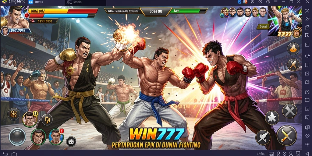 Tampilan gameplay <strong>WIN777</strong> yang mendebarkan dengan aksi pertarungan seru.